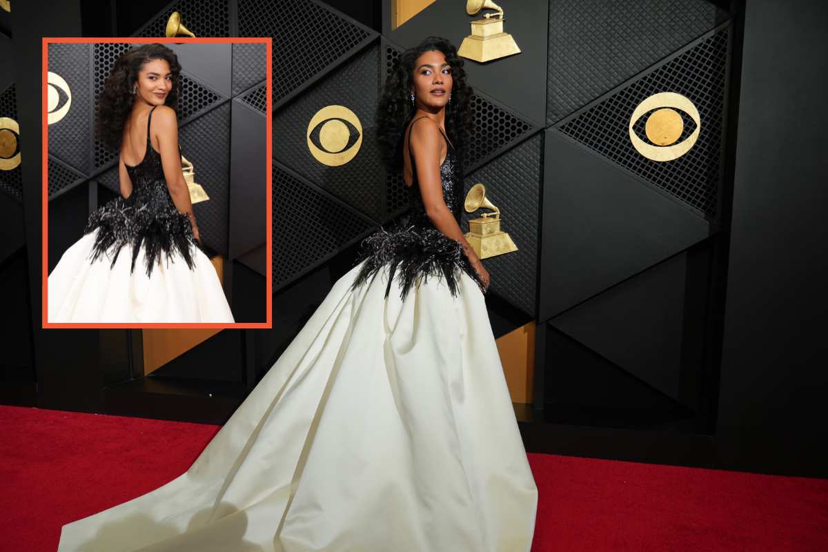 Olivia Dean at Grammy red carpet fashion